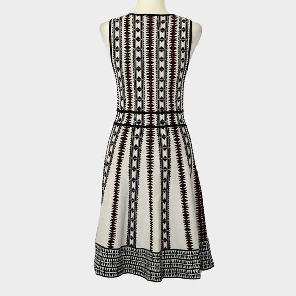 VINCE CAMUTO Women's Tribal Print Knit Fit & Flare Dress Size S - Picture 3 of 9